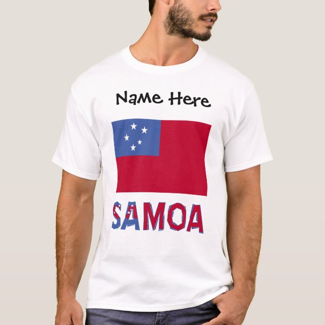 T-shirt Samoa et drapeau samoan personnalisés  (Devant)