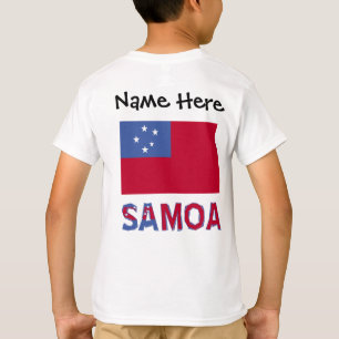 T-shirt Samoa et Samoan Drapeau avec votre nom