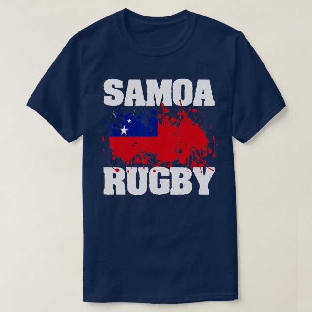 T-shirt Samoa Rugby Samoan Flag Pride Hommes Femmes Idée c (Design devant)