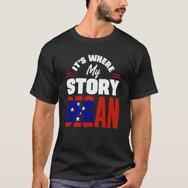 T-shirt Samoa Samoan Samoa Flag Its Where My Story Began (Devant)