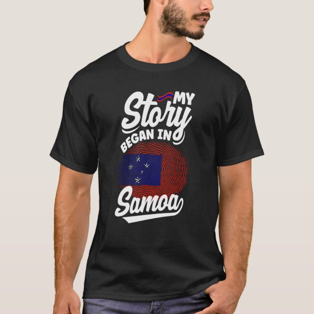 T-shirt Samoa Samoan Samoa Flag My Sotry Began In Samoa (Devant)