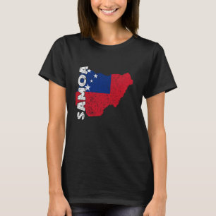 T-shirt Samoan Roots Samoan Pride Carte Vintage Samoa Drap