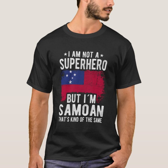 T-shirt Samoan Samoa Drapeau Origine Iâ´M Samoan (Devant)