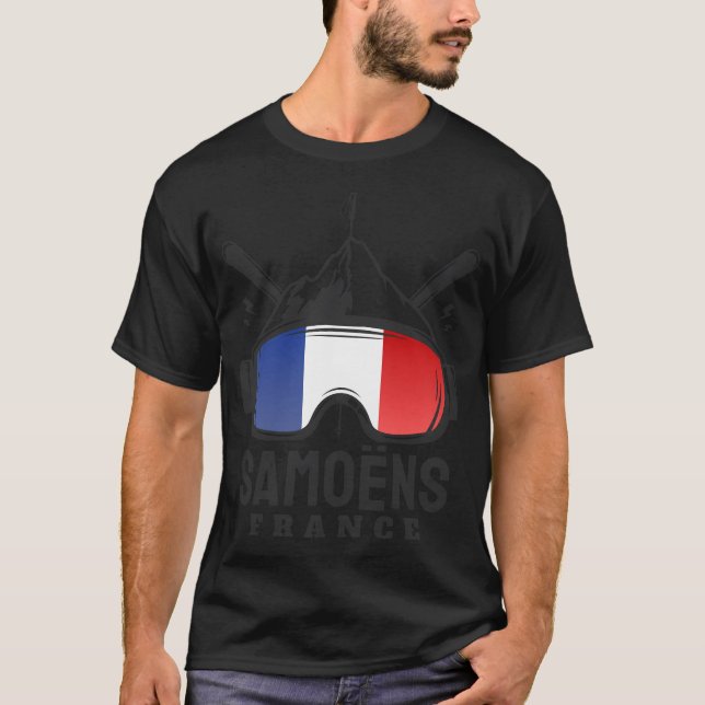T-shirt Samons France Station de ski Ski Souvenir (Devant)