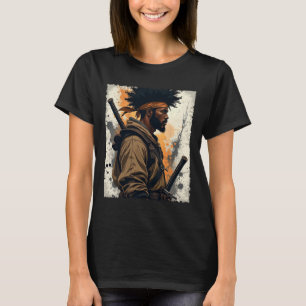 T-shirt Samouraï africain Afro-Américain Bushido Guerrier