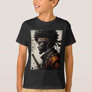 T-shirt Samouraï Afro-Américain Bushido Africain Vintage G
