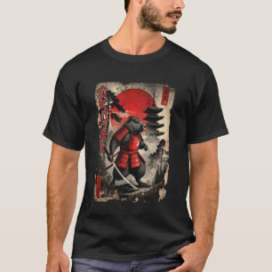 T-shirt Samouraï Art japonais Ukiyo-e Graphiques Vintage D