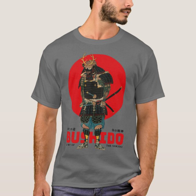 T-shirt Samouraï BUSHIDO Guerrier Japonais (Devant)