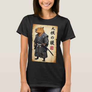 T-shirt Samouraï Capybara Art Japonais Graphique Vintage D