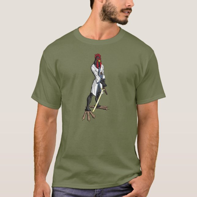 T-shirt samouraï de poulet (Devant)