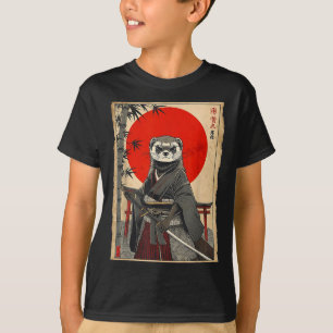 T-shirt Samouraï furet Art vintage guerrier japonais Anime