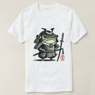 T-shirt Samouraï Grenouille Grincheux Dessin à l'Encre Jap