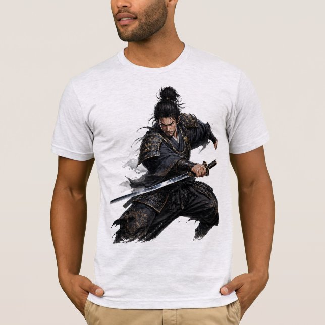 T-shirt Samouraï Guerrier Combattez Vos Démons Graphique (Devant)