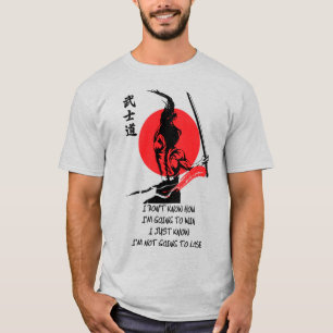 T-shirt Samouraï guerrier sous le soleil rouge