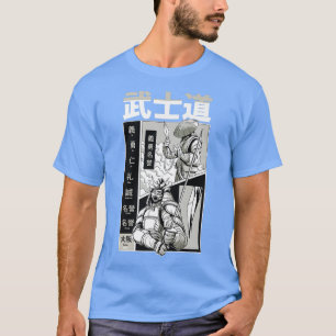 T-shirt Samouraï japonais avec Cool Kanji Japon Manga Comi
