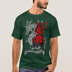 T-shirt Samouraï japonais dragon ninja katana design