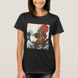 T-shirt Samouraï raton laveur drôle guerrier japonais &