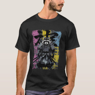 T-shirt Samouraï Raton laveur Guerrier Japonais Ninja Anim
