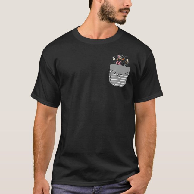 T-shirt Samouraï Vache Martiale Dans Poche (Devant)