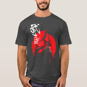 T-shirt Samouraï Warrior Katana Reds Blood Sun 