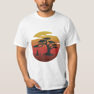 T-shirt Samouraïs méditants au coucher du soleil