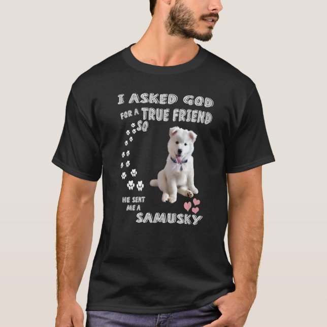 T-shirt Samoyé Husky Mix Chien Citation Maman Papa Costume (Devant)