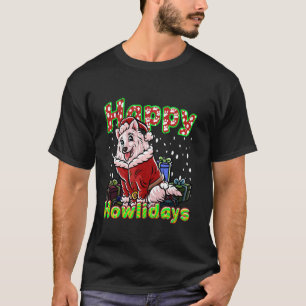 T-shirt Samoyé Père Noël Casquette Joyeux chien de Noël X 