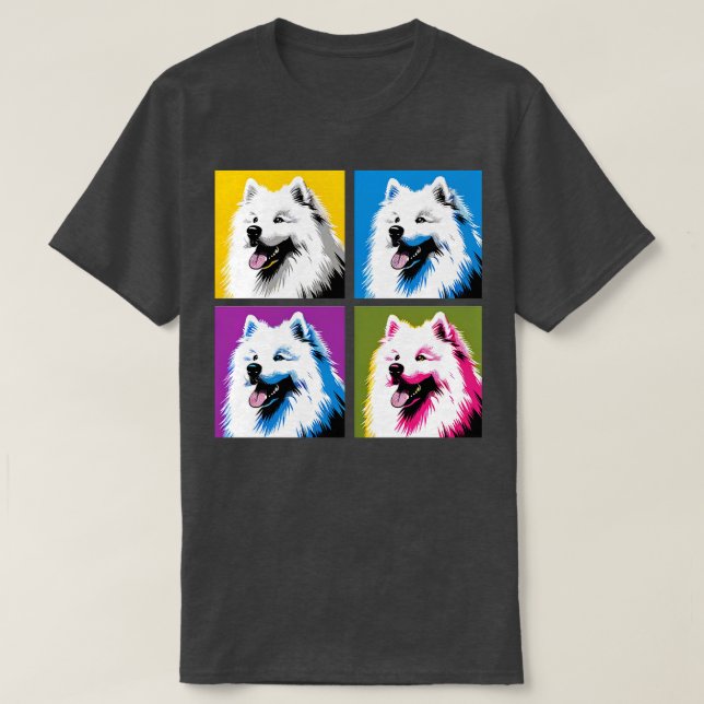 T-shirt Samoyed Art Amoureux des chiens (Design devant)
