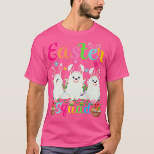 T-shirt Samoyed Chien Bunny Ear Ear Squad Samoyed Happy E