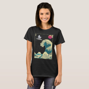 T-shirt Samoyed Dog Surfing sur une vague Kanagawa Japonai