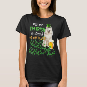 T-shirt Samoyed Kiss Me Je suis Irlandais Ou Irlandais Ou 