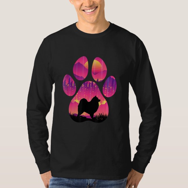 T-shirt Samoyed Paw Mom Dad Dog  Women Men (Devant)