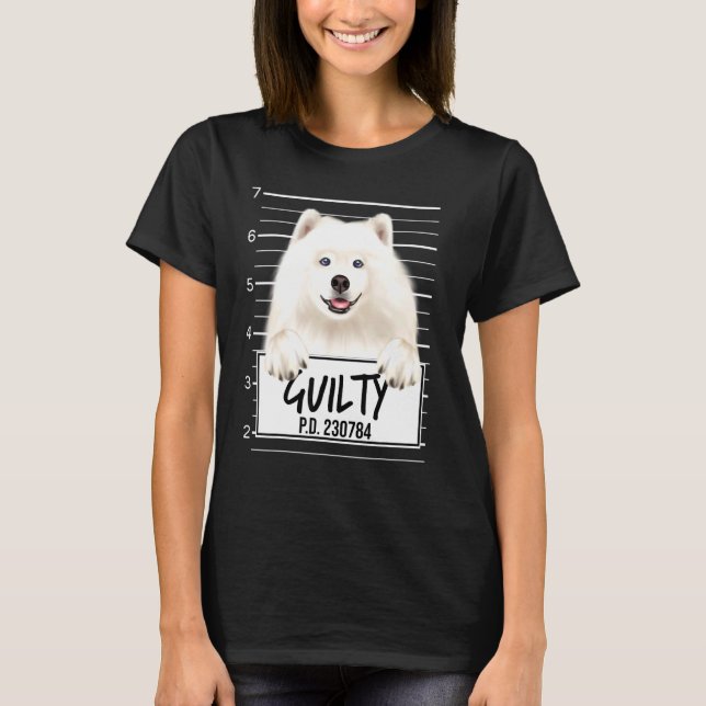 T-shirt Samoyède Photo D'identité Chien Coupable (Devant)