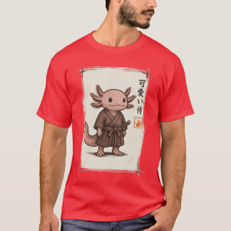 T-shirt Samurai Aolotl Japanese Art Anime Funny Gifts Men 