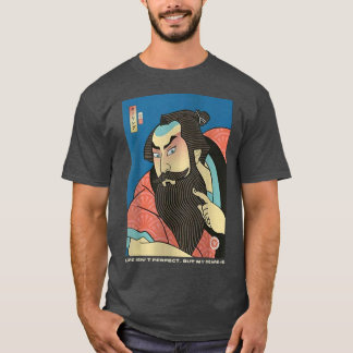 T-shirt Samurai & Beard Ukiyoe Japanese Warrior Lover (2)