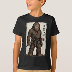 T-shirt Samurai Bigfoot Art japonais Anime Hommes Drôle