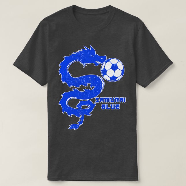 T-shirt SAMURAI BLUE Japon Soccer (Design devant)