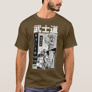 T-shirt Samurai Bushido Beau amusant dessin animé japonais