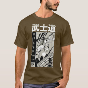 T-shirt Samurai Bushido épée japonais Illustration Toit C