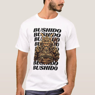 T-shirt Samurai Bushido Hommes blancs