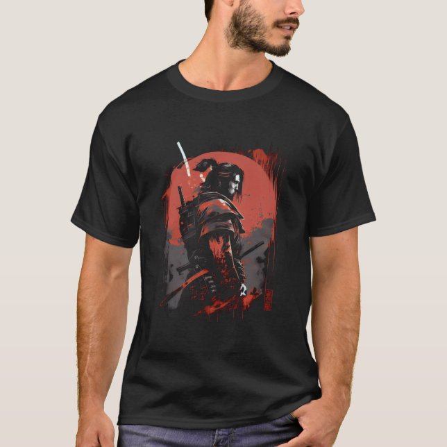 T-shirt Samurai Bushido Japan Warrior Japanese (Devant)