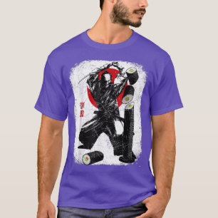 T-shirt Samurai Bushido Sushi Roll Nourriture japonaise 