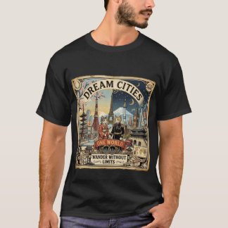 T-shirt **Samurai Cat in Paris | Vintage Asian-Euro Fusi