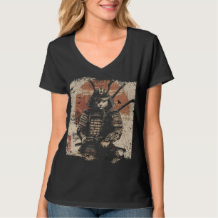 T-shirt Samurai Chat Guerrier Art Amateurs