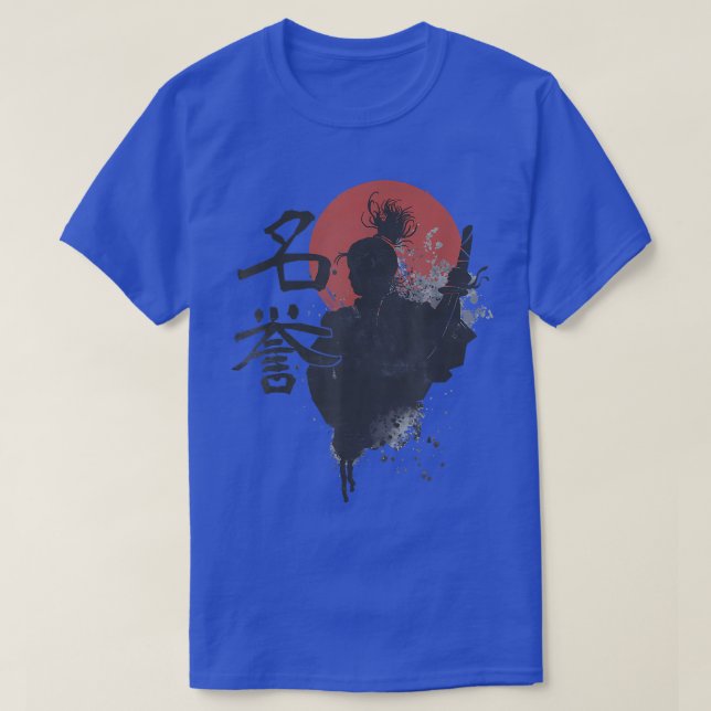 T-shirt Samurai Code guerrier Bushido Japon Kanji Meiyo Ho (Design devant)