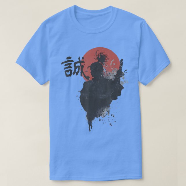 T-shirt Samurai Code guerrier Bushido Japonais Kanji MAKOT (Design devant)