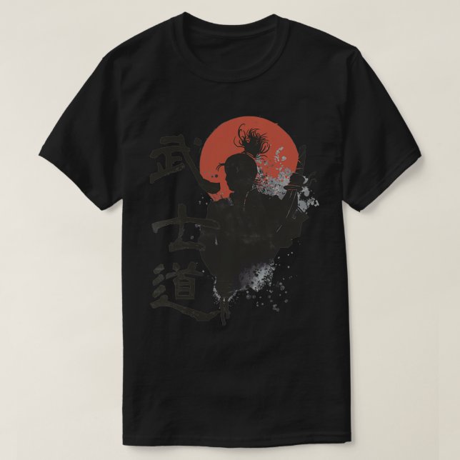 T-shirt Samurai Code guerrier Bushido Japonais Kanji Pullo (Design devant)