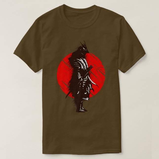 T-shirt Samurai Dessin Splash Design Art asiatique (Design devant)