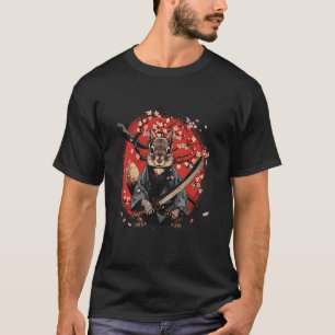T-shirt Samurai écureuil Sakura Tree guerrier japonais Jap