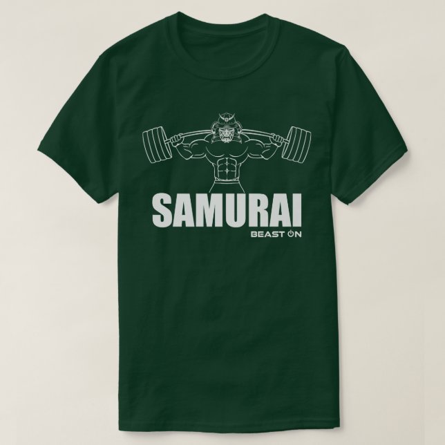 T-shirt SAMURAI Fitness Beast Sur Gym Motivation Fitness S (Design devant)